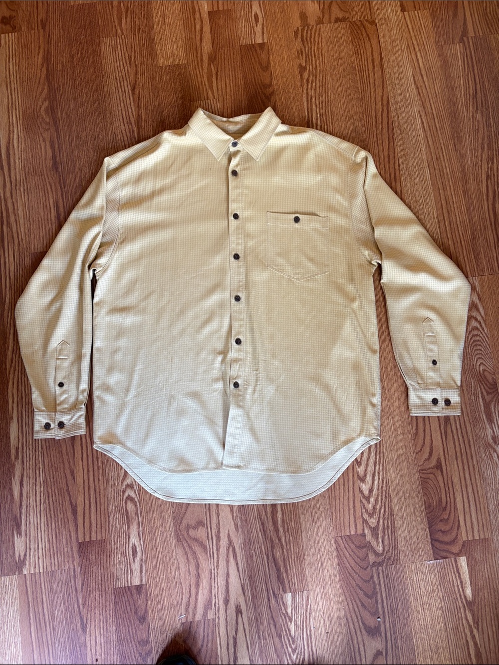 Tommy Bahama Men's Classic Long-Sleeve Button-Up Shirt in Light Beige